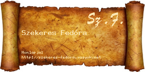 Szekeres Fedóra névjegykártya